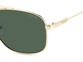 Polaroid® Gold & Green Classic Pilot Pilotenbril Heren Lichtgewicht Zonnebril Gepolariseerde Bril