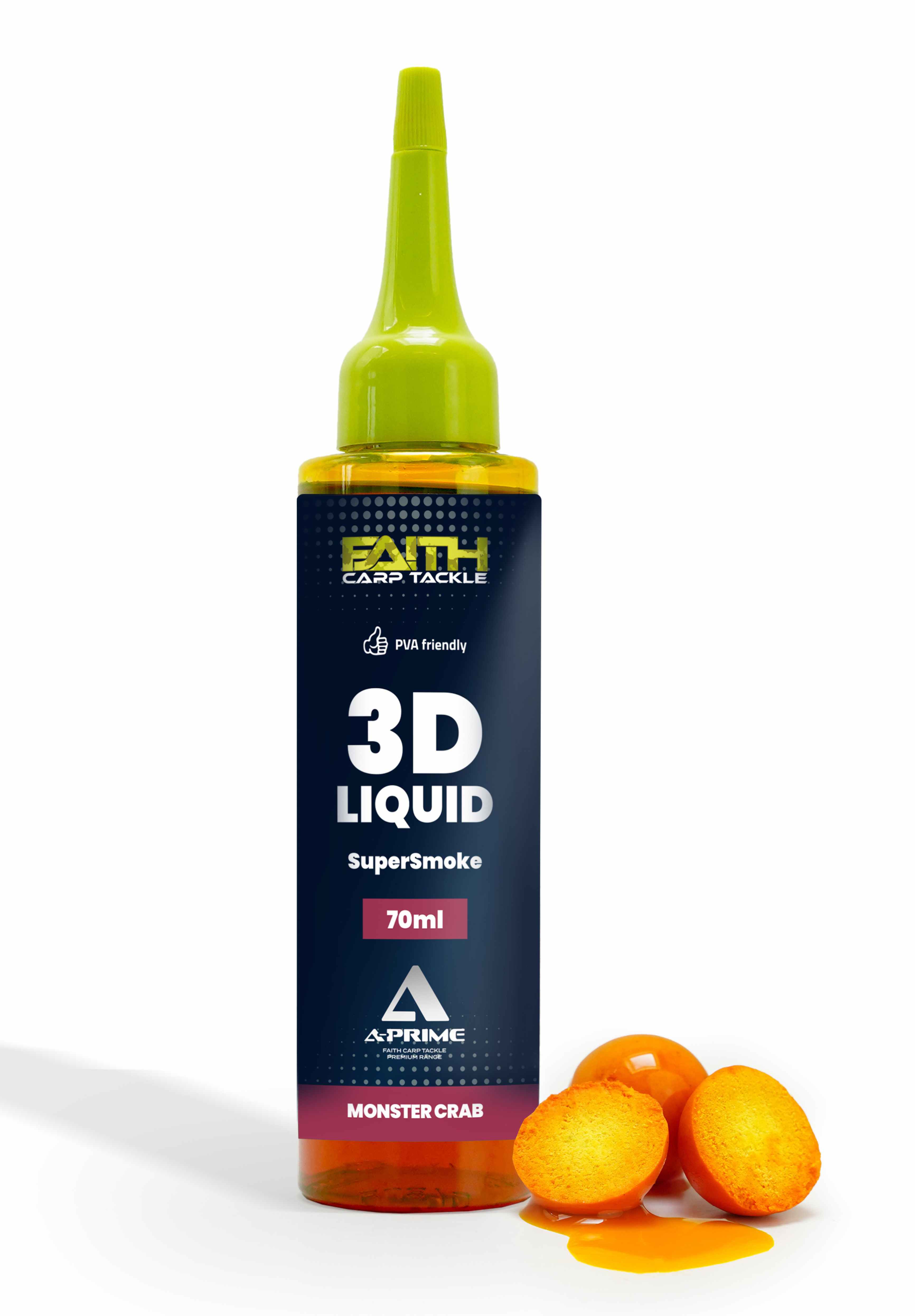 Faith A-Prime SuperSmoke Liquid Monster Crab PVA-Save Active Cloud Smoke Bait Booster Attractive