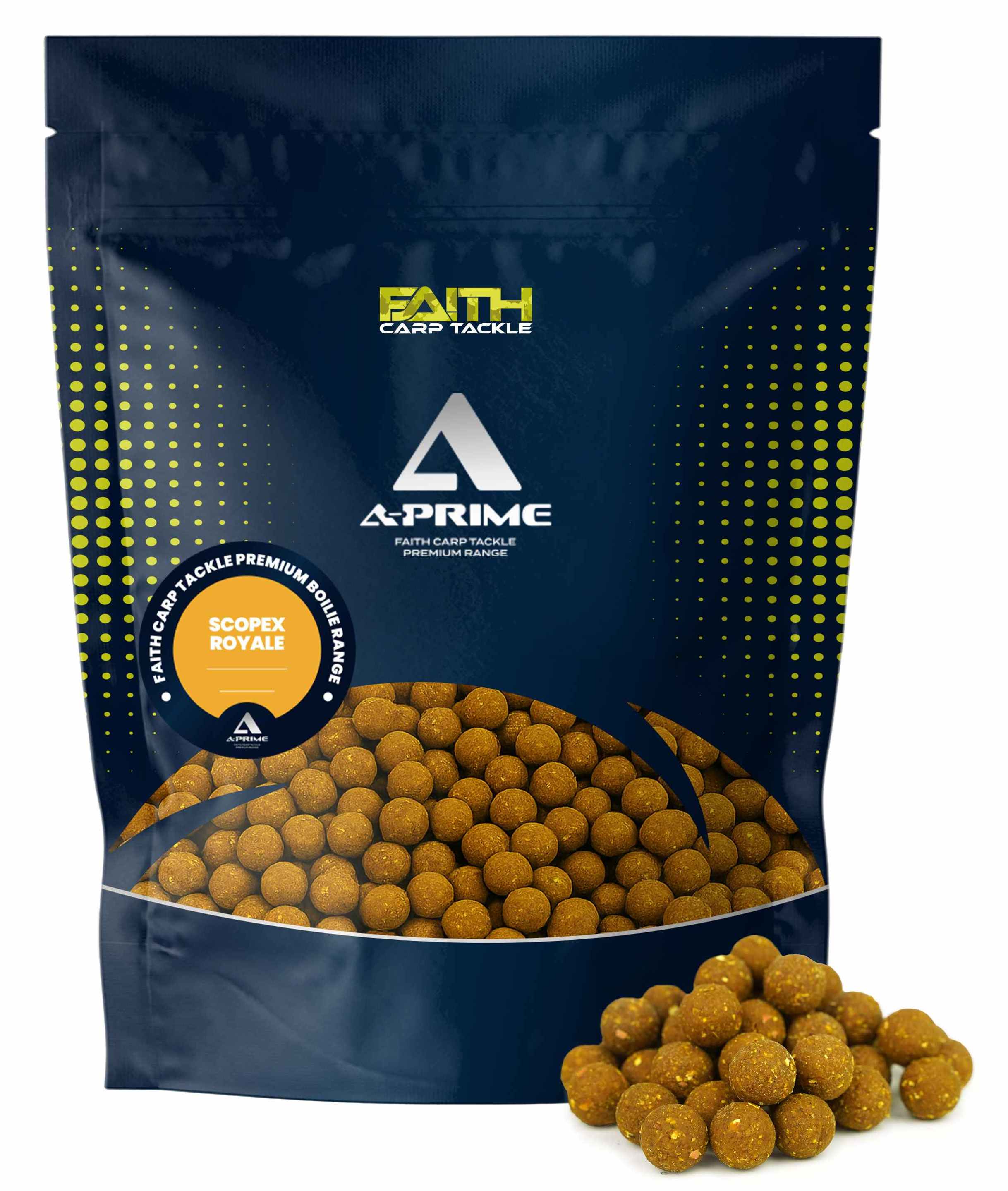 Faith A-Prime Boilies 1 kg Scopex Royale 16 mm - Met Verse Eieren - High Energie Natuurlijk Houdbaar