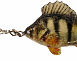 Gekleurde Vis Sleutelhanger Natural Baars Keyring Perch Viscadeautje Cadeau Vissen Streetfishing