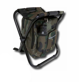 Compact Stalker rugzakstoel camouflage met koelvak