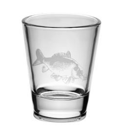 Set 6 x Shotglaasjes Karper + Baars + Brasem + Snoek + Snoekbaars + Meerval Vis Shotglazen Viscadeau