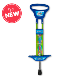 Luxe Verlichte PogoFlasher Pogostick Blauw 89 cm Pogo Stick 35 Kilo Springstok Met Led Verlichting