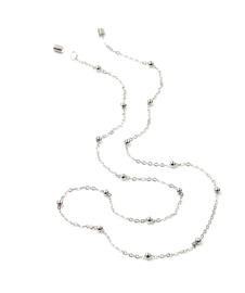 Luxe Metalen Brillenkoord Zilver – Silver Beads