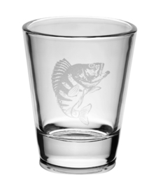 Set 6 x Shotglaasjes Karper + Baars + Brasem + Snoek + Snoekbaars + Meerval Vis Shotglazen Viscadeau