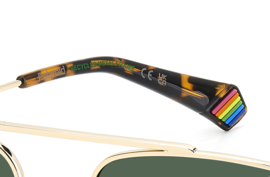 Polaroid® Gold & Green Classic Pilot Pilotenbril Heren Lichtgewicht Zonnebril Gepolariseerde Bril