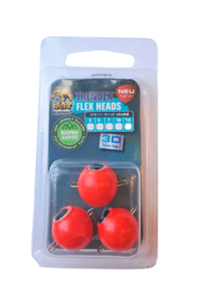 3 x Flex Head Loodvrije Loodkop 10 Gram Rood Red Head Loodvrij Loodgewicht Mandala Shad AasMontage