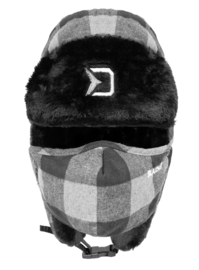 Black Ice Master Gevoerde Russische Warme Wintermuts + Mondmasker Fleece Voering Vismuts Jachtmuts