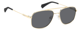 Polaroid Gold & Grey Classic Pilot Pilotenbril Lichtgewicht Zonnebril Gepolariseerde Piloten Bril