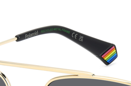 Polaroid Gold & Grey Classic Pilot Pilotenbril Lichtgewicht Zonnebril Gepolariseerde Piloten Bril