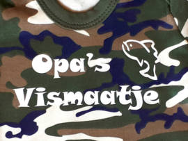 Camouflage Babyrompertje Opa’s Vismaatje