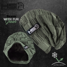 Gevoerde Urban Master Beanie Muts Green Warme Wintermuts Vismuts