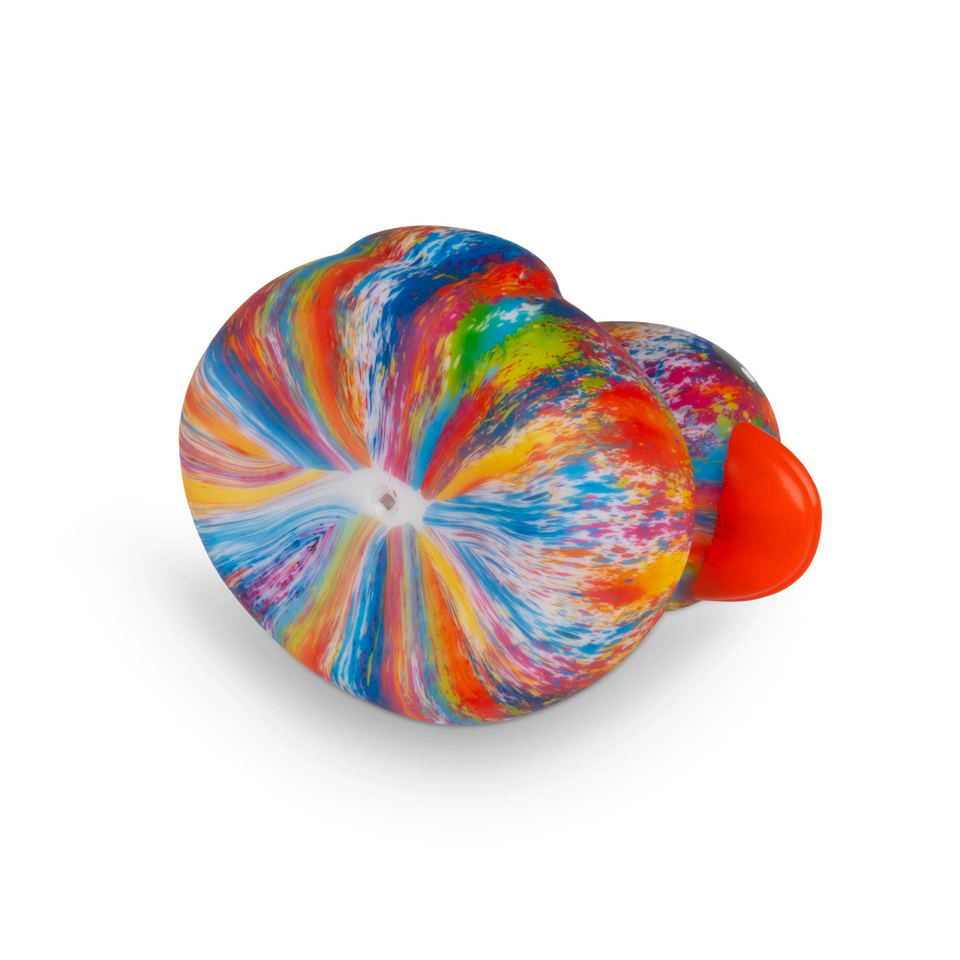 Grote Gekleurde Tie Dye Rubber Badeend 18 cm Regenboog Drijvende Bad Eend Groot Zwembad Pool Party