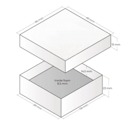 Luxe Eco Sieradendoosje Zilver 6 x 6 cm Sieraden Cadeau Doosje Cadeaudoosje Box Oorbel Halsketting