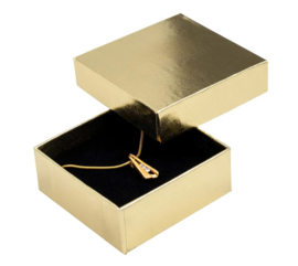 Luxe Eco Sieradendoosje Goud 6 x 6 cm Sieraden Cadeau Doosje Cadeaudoosje Oorbel Halsketting Ketting