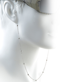 Luxe Metalen Brillenkoord Zilver – Silver Beads
