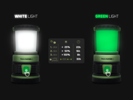 Oplaadbare Tentlamp + Powerbank Campinglamp Anti Muggenlamp Wit & Groen Licht Vislamp Jachtlamp Lamp
