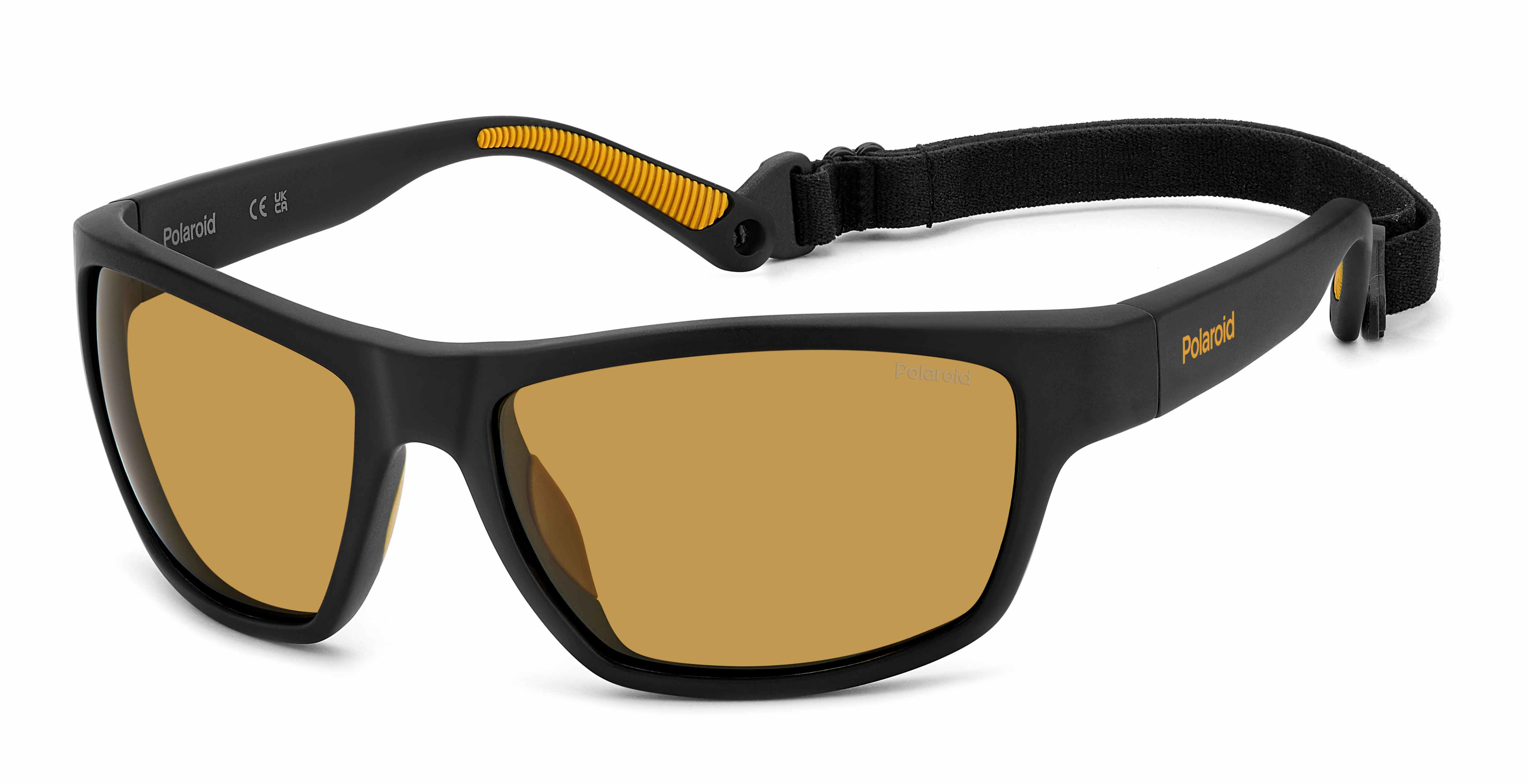 Polaroid Floating Black & Yellow Aqua Master + Waterband Drijvende Antislip Zonnebril Sportzonnebril