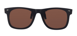 Polariserende Brown Flip Opklapbare Wayfarer Clip-On Opzetter