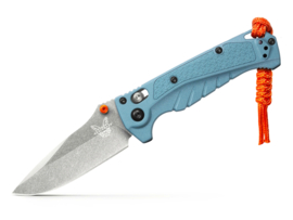Benchmade Adira Magnacut Steel Blue Zakmes + Paracord Vouwmes Vismes Inklapbaar Mes Stonewash Coated