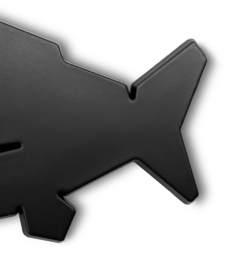 3-D Karper Embleem Zwart Vis Sticker Auto Reliëf Autosticker Decoratief Karperlogo Aanhanger Laptop
