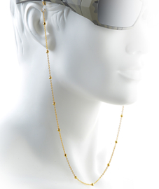 Luxe Metalen Brillenkoord Goud – Gold Beads