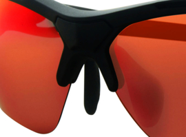 Half Rim Red Sports Master Zonnebril Antislip Verstelbare Neusvleugels Lichtgewicht Polaroid Sport