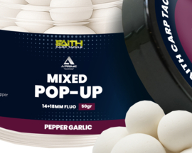Faith A-Prime Pop-Ups Garlic/Pepper Pop-Up Mix 14 mm + 18 mm High Attractive Snowman Single HookBait