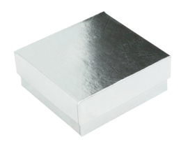 Luxe Eco Sieradendoosje Zilver 6 x 6 cm Sieraden Cadeau Doosje Cadeaudoosje Box Oorbel Halsketting