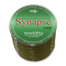 Synapse Carp 33/00 Classic Olive Green Karperllijn 1.000 meter Zinkende Vislijn Low Stretch Vis Lijn