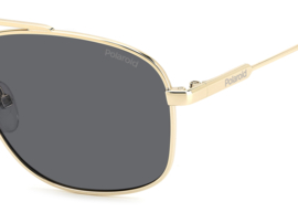 Polaroid Gold & Grey Classic Pilot Pilotenbril Lichtgewicht Zonnebril Gepolariseerde Piloten Bril
