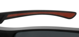 Red Hexa Gepolariseerde Zonnebril + Hardcase Reis Etui Antislip Rubber Neus Neuspads Poten Bril