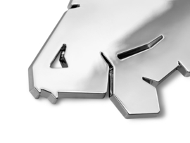 3-D Karper Embleem Verchroomd Vis Sticker Auto Reliëf Autosticker Decoratief Karperlogo Aanhanger