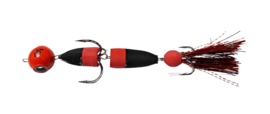 Mandala Foamshad Rood-Zwart + Red Head 13 gram Shad Dressuurdoorbrekend Snoekbaars Snoek Kunstaas