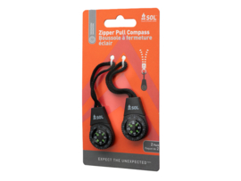 2 x SOL Preppers Zipper Pull Vloeistofkompas