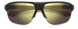 Polaroid® Black & Yellow Sports Master Half Rim Sport Zonnebril Spiegel Sportzonnebril + Hoofdband