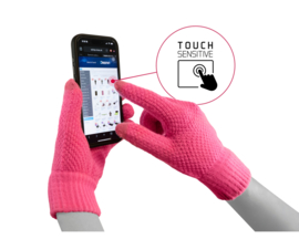Pink Lady Roze Dames Meisjes Handschoenen One Size Touchscreen Rose Vissen Vrouw Vis Vishandschoenen