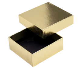 Luxe Eco Sieradendoosje Goud 6 x 6 cm Sieraden Cadeau Doosje Cadeaudoosje Oorbel Halsketting Ketting