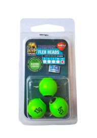 3 x Flex Head Loodvrije Loodkop 13 Gram Groen Green Head Loodvrij Loodgewicht Mandala Aas Montage