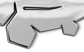 3-D Karper Embleem Verchroomd Vis Sticker Auto Reliëf Autosticker Decoratief Karperlogo Aanhanger