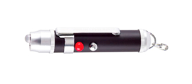 Mini Pocket Sleutelhanger Zaklampje + Laserpen Zaklamp Lampje Laserlampje Laser Pointer Sleutelbos