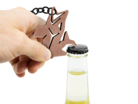 Vis Sleutelhanger Snoek + Flesopener Brons Keyring Carp Fles Opener Viscadeau Vissen Cadeau Visser