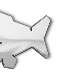 3-D Karper Embleem Verchroomd Vis Sticker Auto Reliëf Autosticker Decoratief Karperlogo Aanhanger