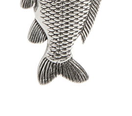 Hanger Schubkarper + Ketting Zilver 45 cm (Dames)