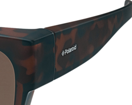 Polaroid®  Brown Marilyn Overzetzonnebril Elegante Dames Overzet Zonnebril Polariserende UV Lenzen