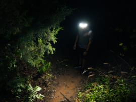 Curved Beam Breedstraler + Spot Oplaadbare Hardloop Hoofdlamp Waterdichte Hardlooplamp Sportlamp Vis