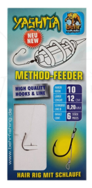 6 x Kant-en-Klare Nylon Feeder Onderlijnen + Hairlus Onderlijn 20/00 Haakmaat 10 Method Feedervissen Vis Onderlijnen