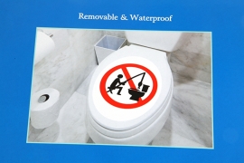 (toilet)Sticker ‘Verboden te vissen’