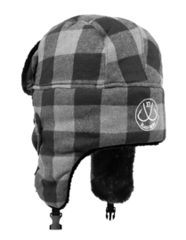 Black Ice Master Gevoerde Russische Warme Wintermuts + Mondmasker Fleece Voering Vismuts Jachtmuts