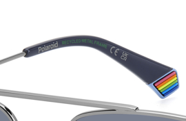 Polaroid Ruthenium Blue Classic Pilot Pilotenbril Lichtgewicht Zonnebril Gepolariseerde Piloten Bril